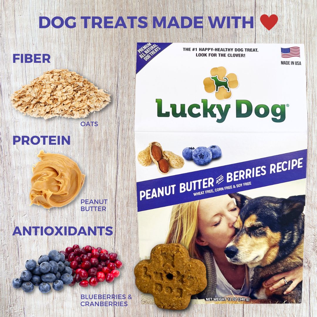 Lucky Dog® Grain-Free Peanut Butter & Berry Dog Treats (6-Pack Bundle)