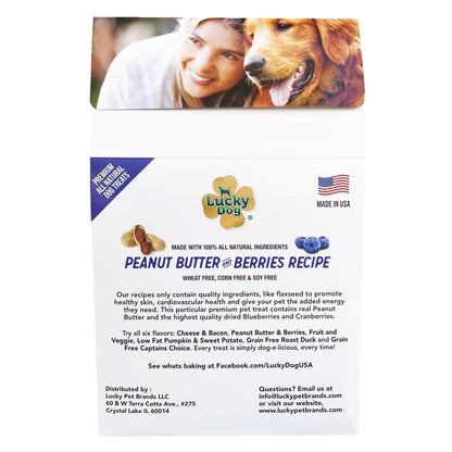 Lucky Dog® Grain-Free Peanut Butter & Berry Dog Treats (6-Pack Bundle)